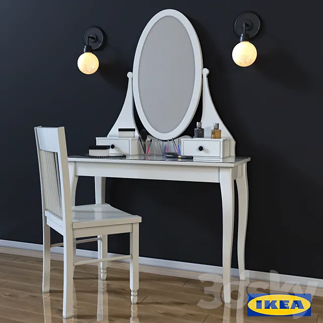 Dressing table IKEA HEMNES 3ds Max