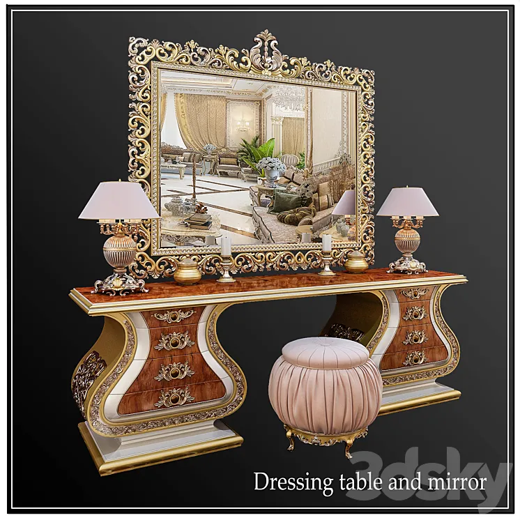 “DRESSING TABLE MIRROR “”PASHA CAPPELLETTI””” 3DS Max