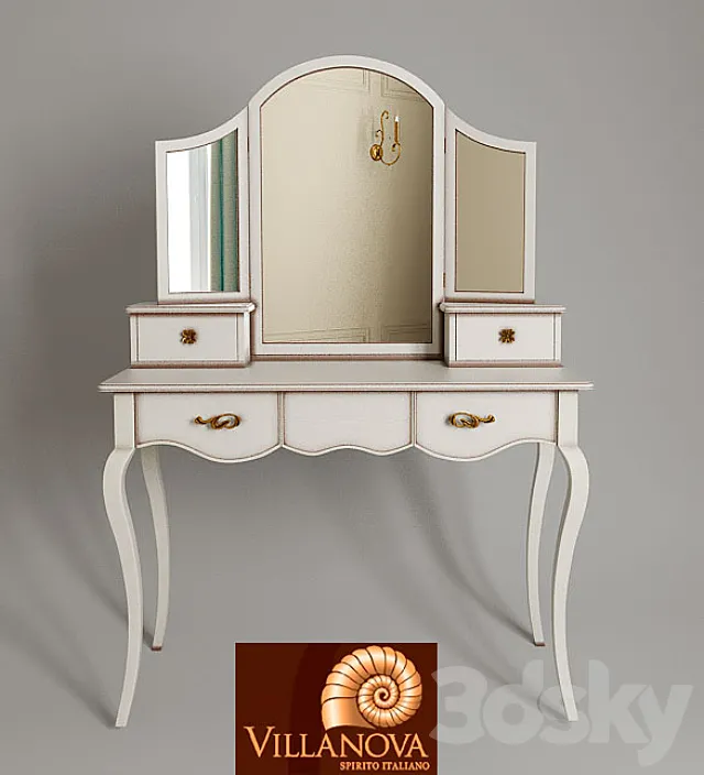 Dressing table VillaNova. Capri Collection 3DS Max Model