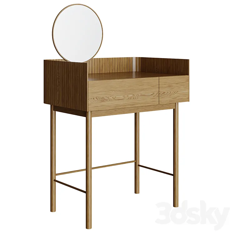 Dressing table with 2 drawers Lazar 3DS Max Model