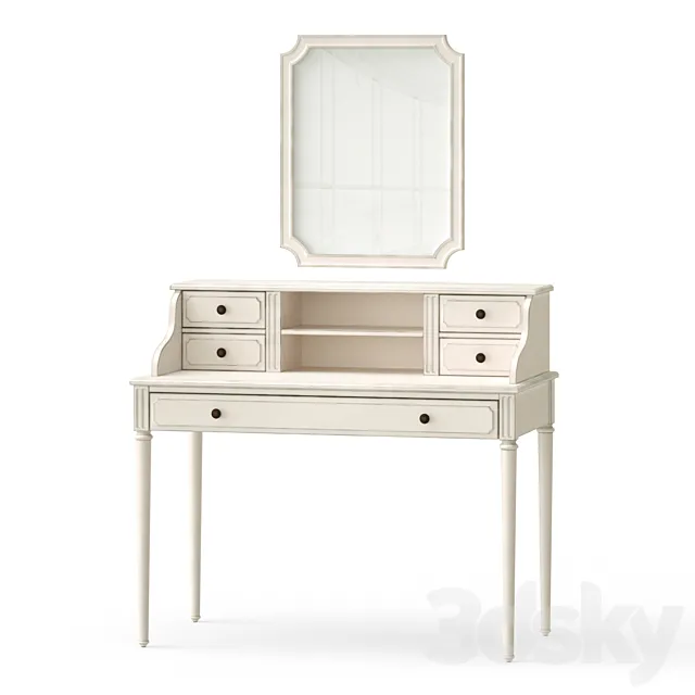 Dressing table with a mirror 3ds Max