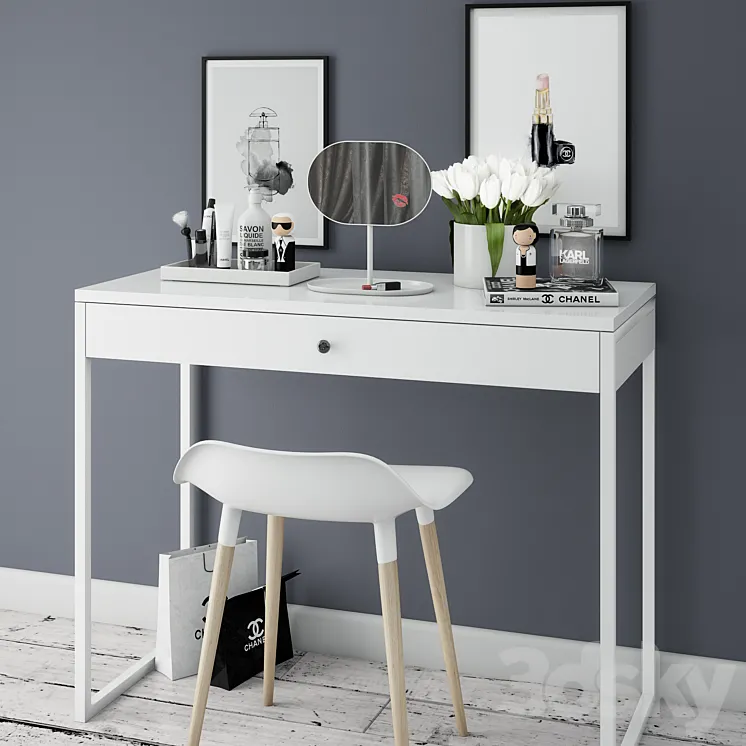 Dressing table with decoration 3DS Max