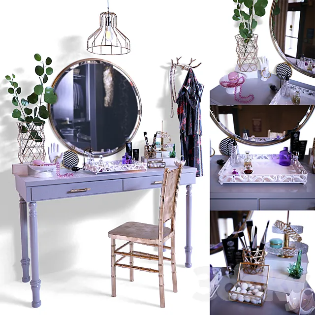 Dressing table with decorative filling 3DS Max Model