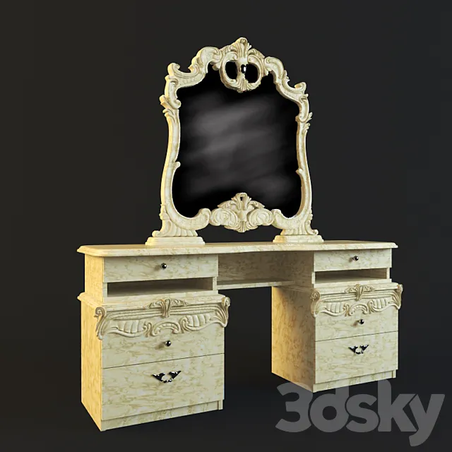 Dressing table with mirror 3DSMax File