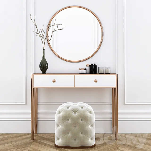 Dressing table with pouf 3DSMax File