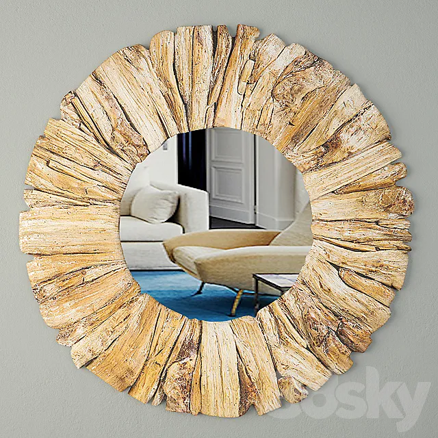 Driftwood Mirror 3DS Max Model