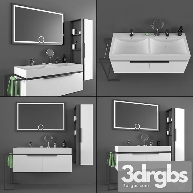 Drn Bathroom Cabinet and Sink Set 3dsmax Download