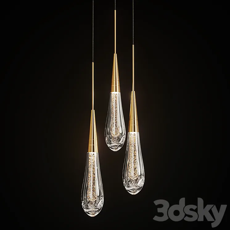 Drop shaped pendant lamp FIAL 3DS Max