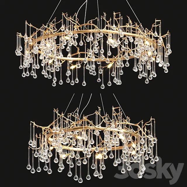 Droplight Chandelier by OasisLamps 3ds Max