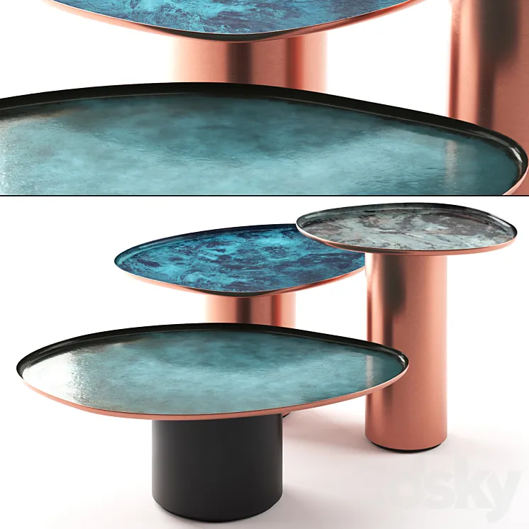Drops Coffee Table By De Castelli 3DS Max Model