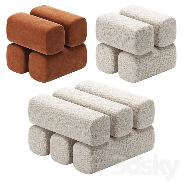 DROVA | Pouf by Woo Furniture 3ds Max