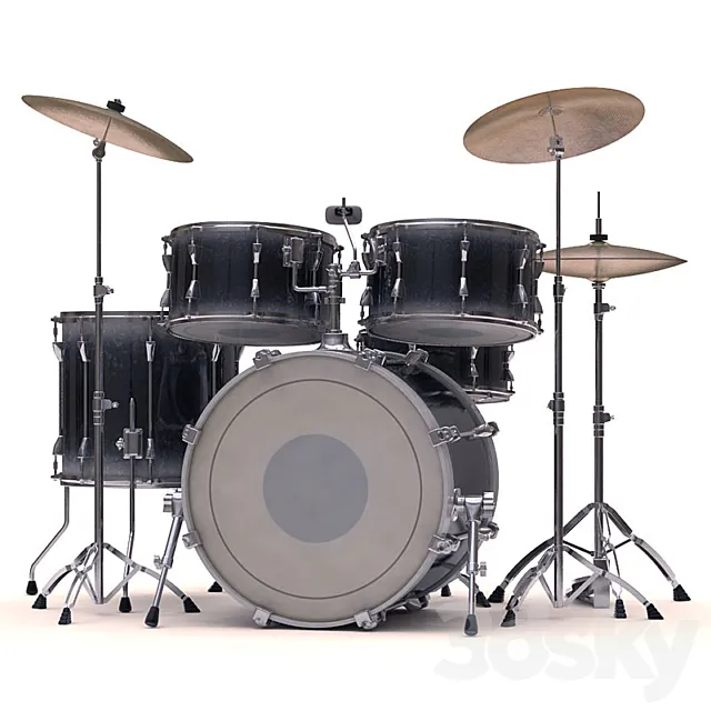 Drum set 3ds Max