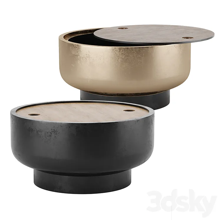 Drum Storage Coffee Table West Elm 3DS Max Model