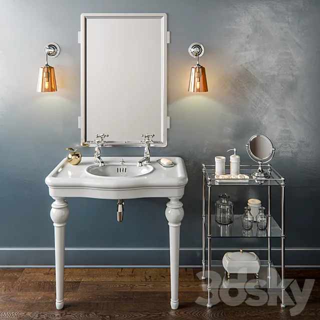 Drummonds – The Single China Windermere Vanity Basin 3DSMax File