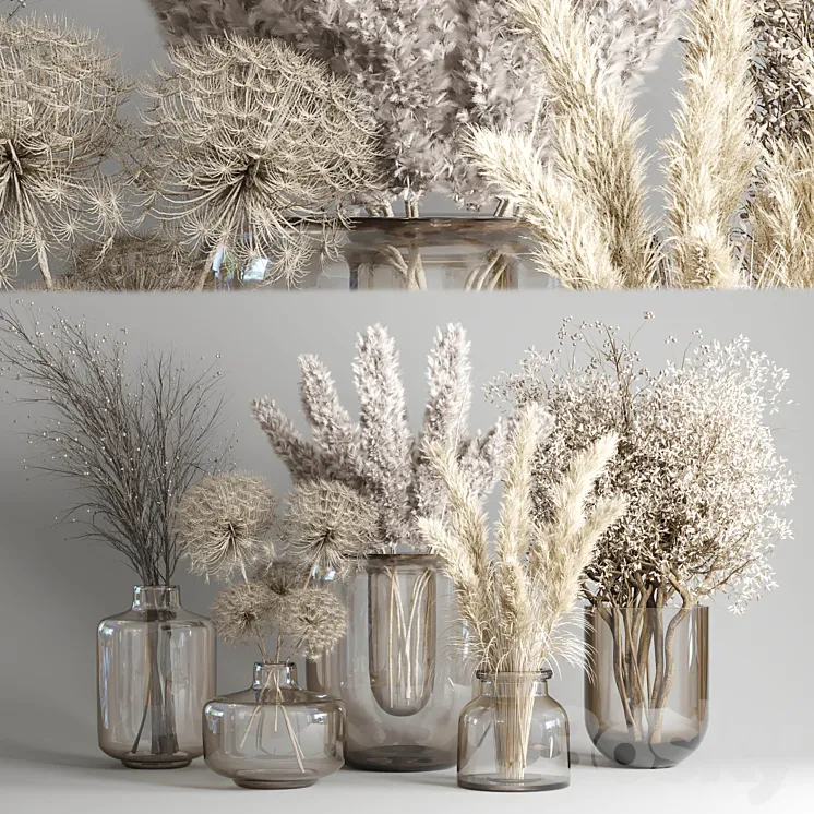Dry Bouquet Collection 05 – Dried autumn plants and flowers 3DS Max Model