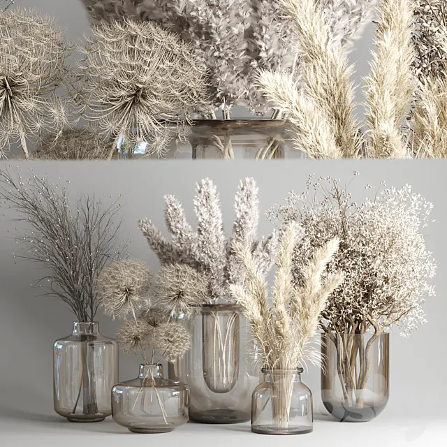 Dry Bouquet Collection 05 – Dried autumn plants and flowers 3dsMax Model