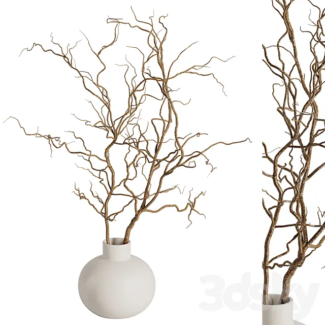 Dry branches vase Set42 3ds Max