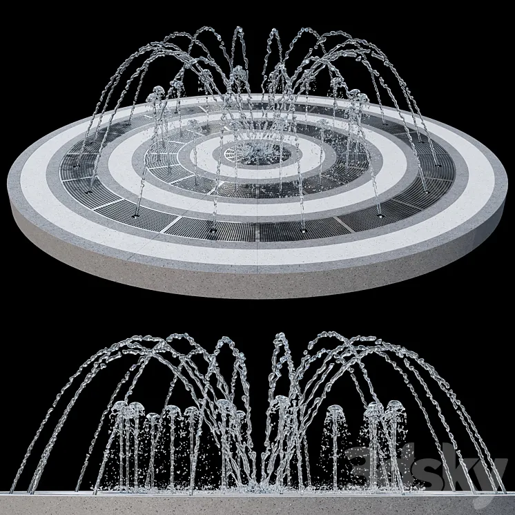 Dry fountain 01 3DS Max