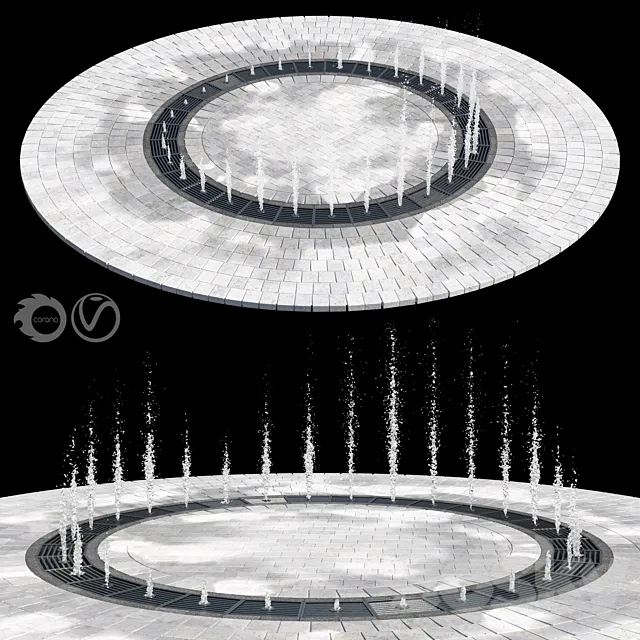 Dry fountain 2 3ds Max