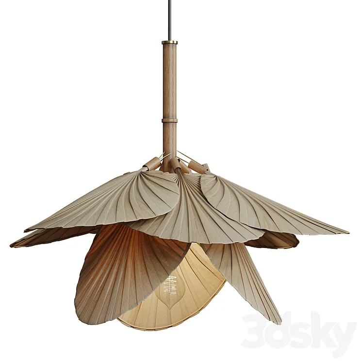 Dry leaf chandelier 3DS Max Model