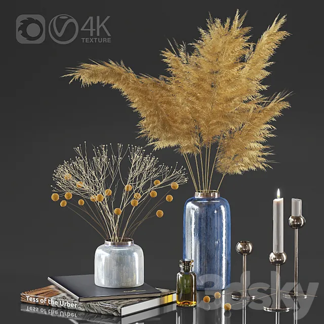 Dry plant decor set 3DSMax File