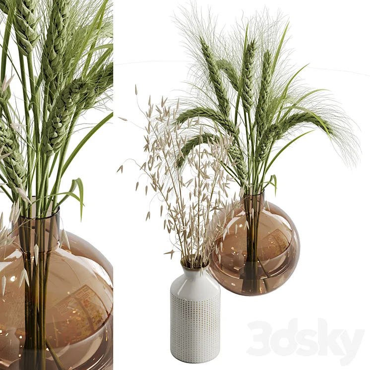 Dry plant set 02 3DS Max Model