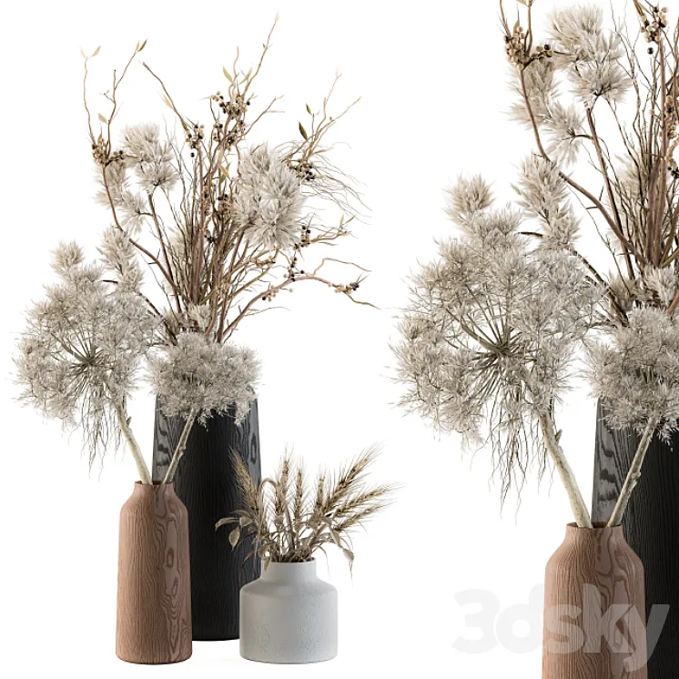 Dry plants 33 – Pampas and Dried Branch 3DS Max