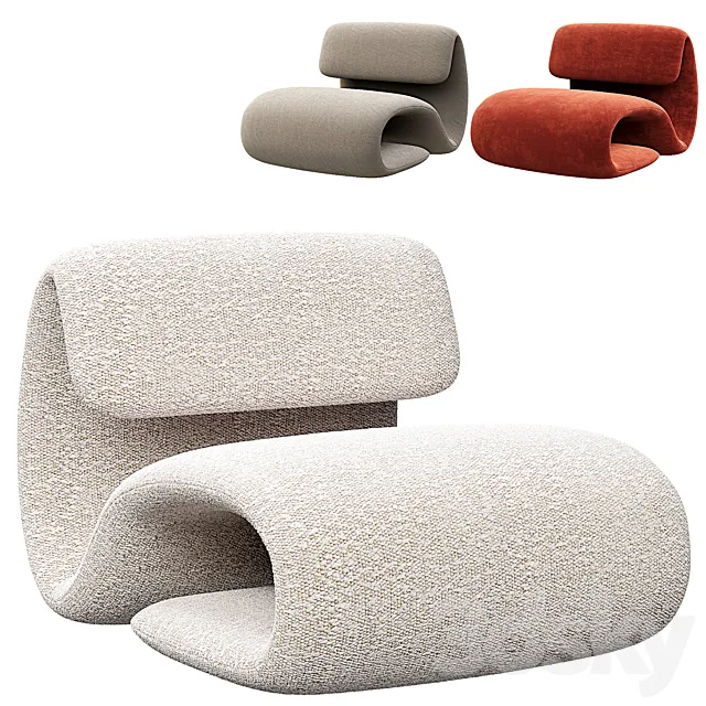 DUBNA lounge chair 3ds Max