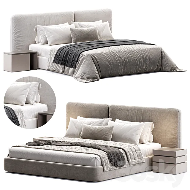 Dunes Bed By The Highwall 3DS Max Model