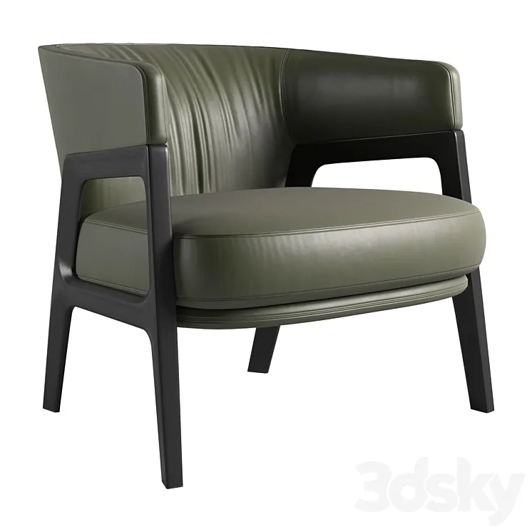 Duo Lounge armchair by Poltrona Frau 3DS Max Model