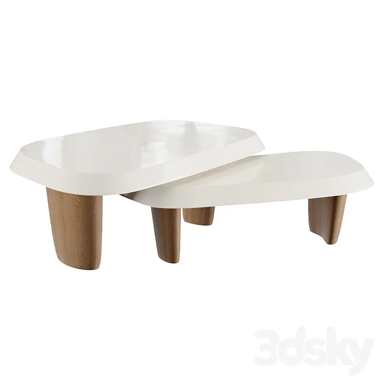Duo Multilaque Coffee Table 3DS Max Model