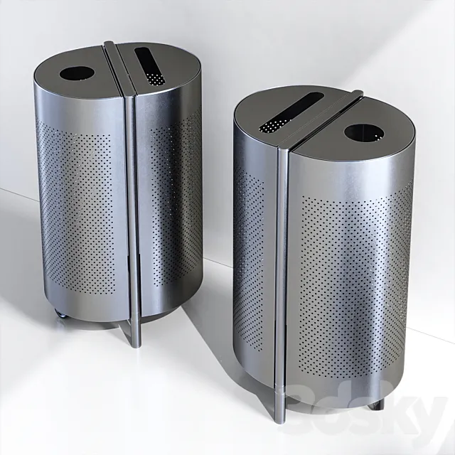 Duo recycling bin by Materia 3ds Max