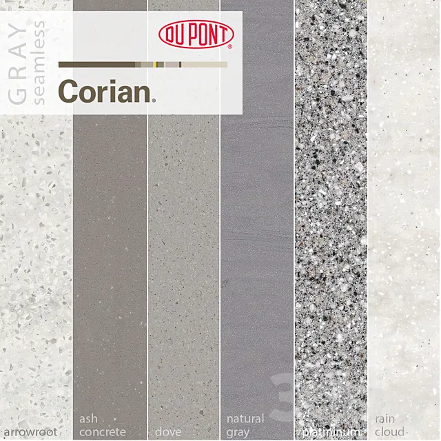 Dupont Corian Kitchen Countertops Gray 1 3DSMax File