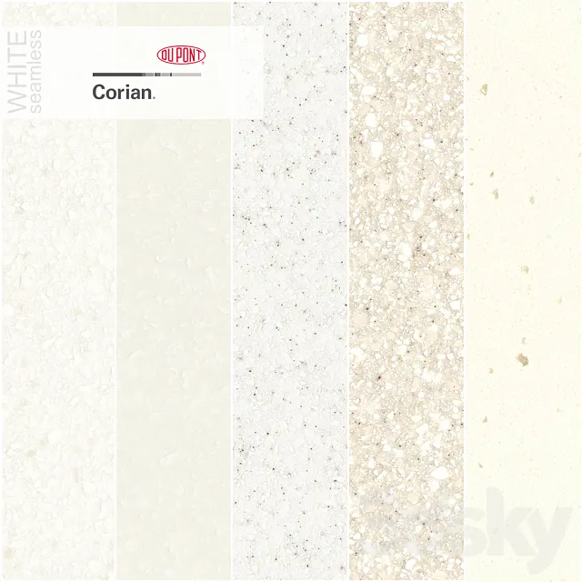 Dupont Corian Kitchen Countertops White 3DSMax File