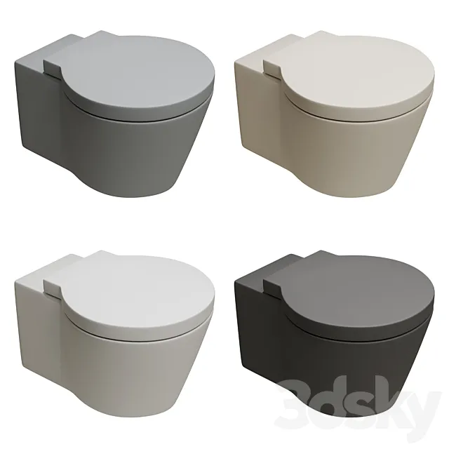 DURAVIT 021009 Wall-mounted toilets x4 3ds Max