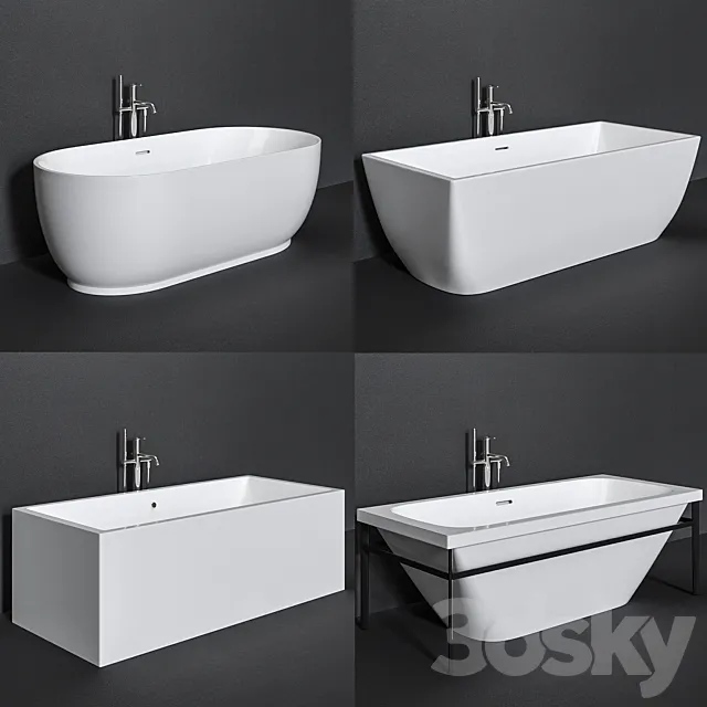 Duravit Bath Set 1 3DS Max Model