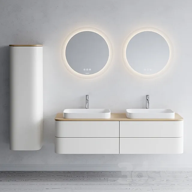 Duravit HAPPY D.2 PLUS | Double vanity unit 3ds Max