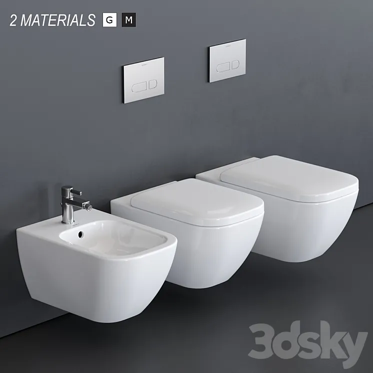 Duravit HAPPY D.2 Wall-hung WC 3DS Max