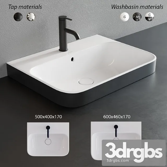 Duravit Happy D2 Plus Rectangular Washbasin 3dsmax Download