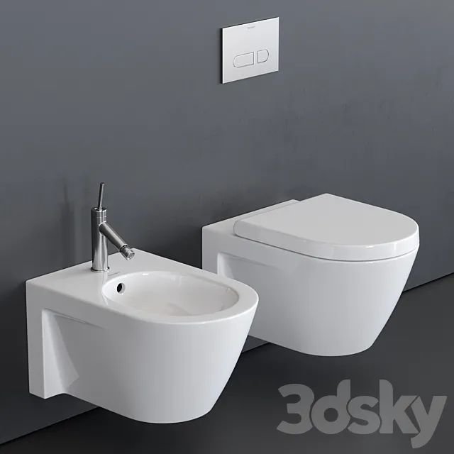 Duravit Starck 2 Wall-hung WC 3ds Max