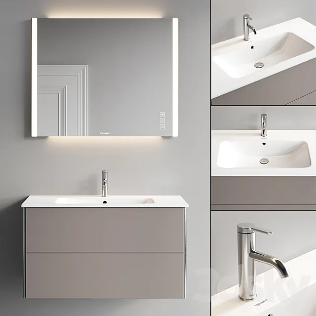 Duravit XSquare Vanity Unit Set 4 3DS Max Model