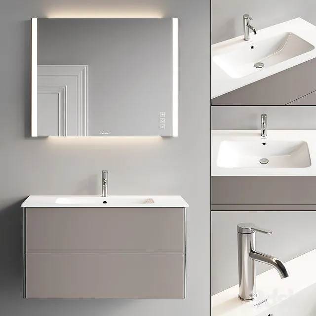 Duravit XSquare Vanity Unit Set 4 3dsMax Model