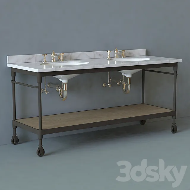 Dutch Industrial Double Washstand 3ds Max