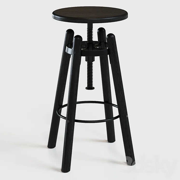 Duval Adjustable Stool 3DS Max