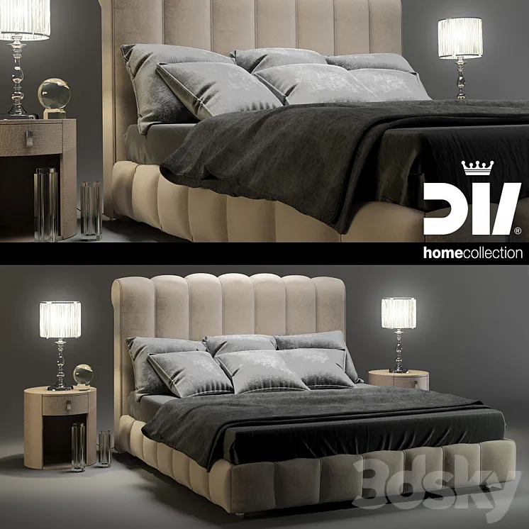 DV HOME collection bed BYRON letto 3DS Max