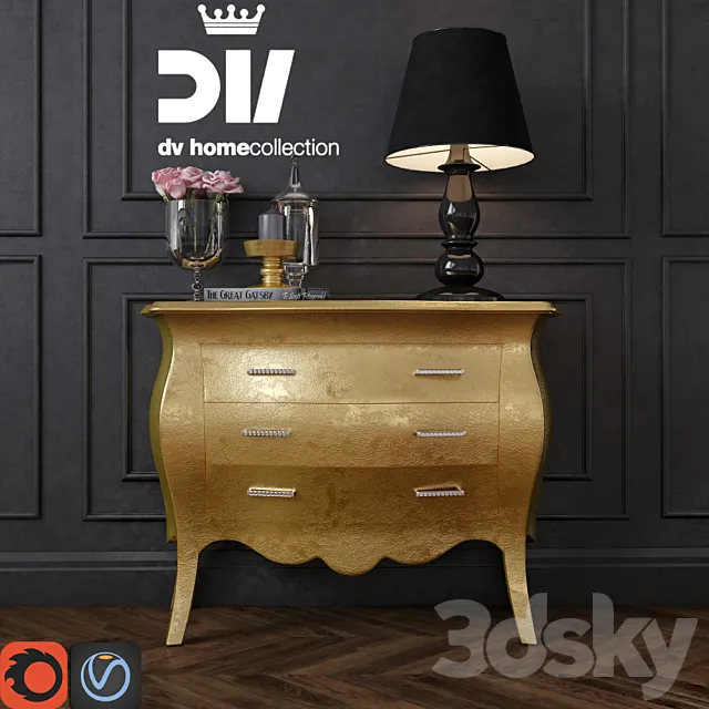DV home collection drawer SIGN and BETWEEN lampada 3ds Max