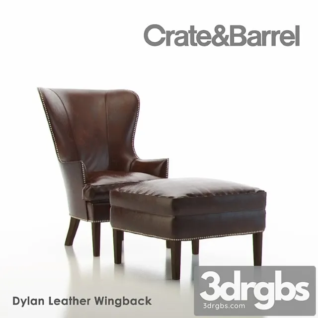 Dylan leather wingback chair 3dsmax Download