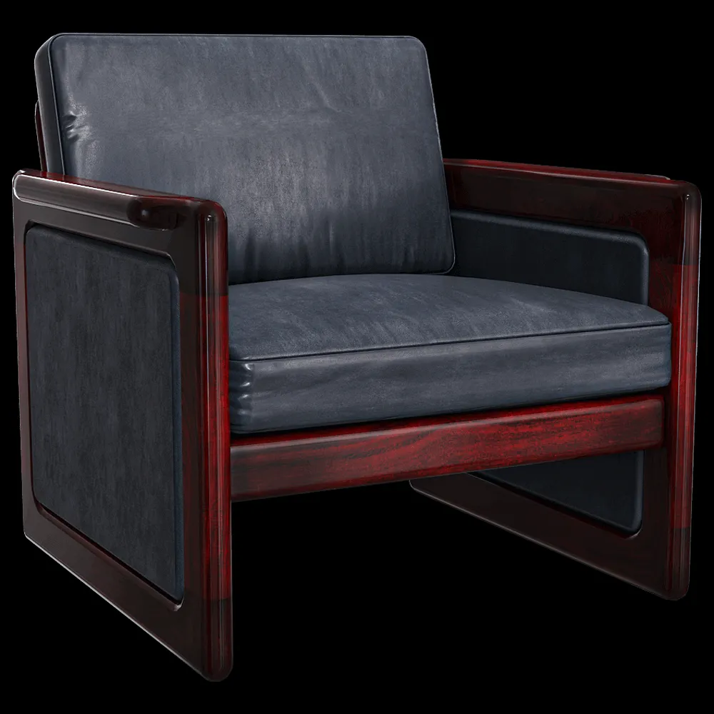 Dyrlund – Armchair Rosewood Hires 7820 3ds Max