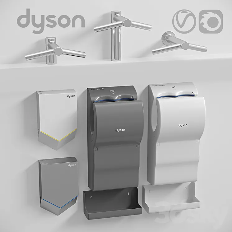 Dyson Airblade Hand dryers 3DS Max