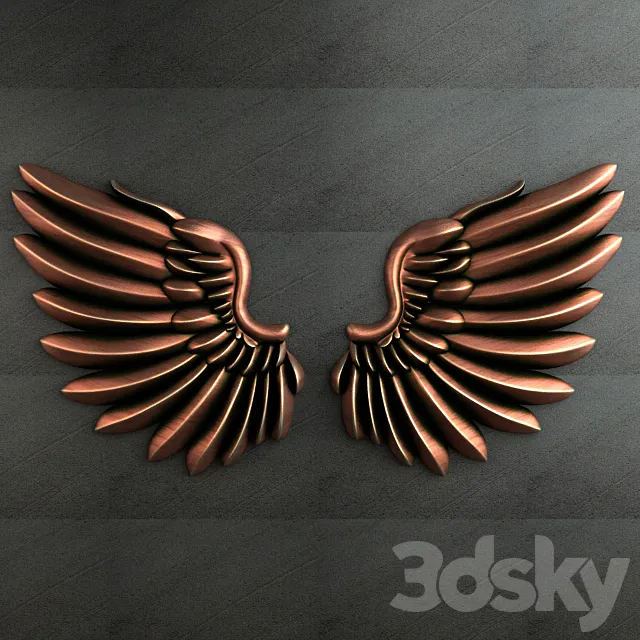 Eagel Wing Relief 001 3DSMax File